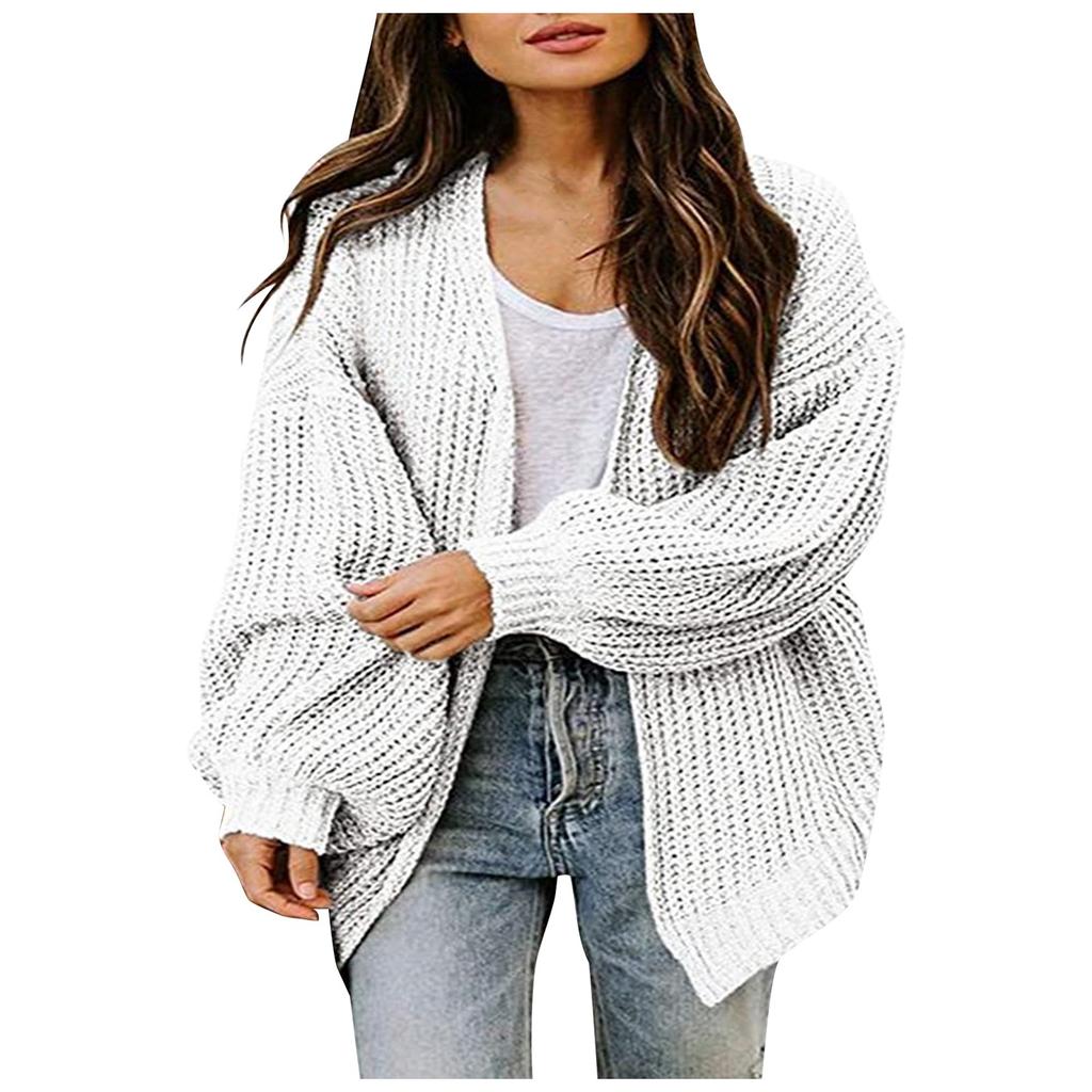 Women's Knitwear Loose Solid Color Cardigan Sleeve Sweater Coat