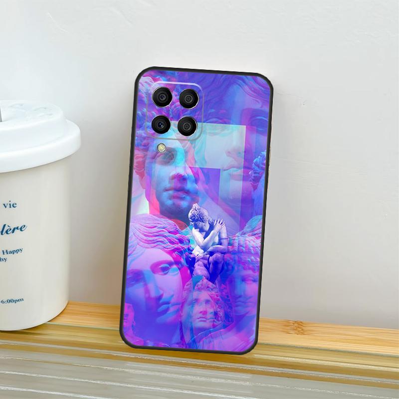 Great Wave Retro Cyber Statue Case For Samsung Galaxy M06 M16 M36 M56 M15 M11 M31 M21 M53 M13 M32 M52 M35 M55 M14 M34 M54
