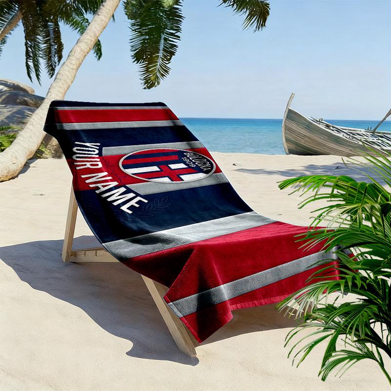Bologna F.C. 1909 Print Beach Towel, Large Soft Quick Dry Towel for Beach Camping Swimming