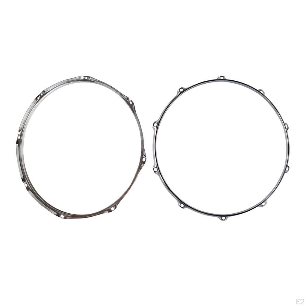 14inch 8 Holes Hoop, Snare Drum Batter Percussion Accessories, Heavy Duty Rim Hoop