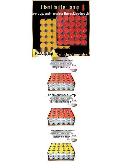 Aromatherapy Smokeless Ghee Lamps - 100 Pieces per Hour, High-Quality Household Candles