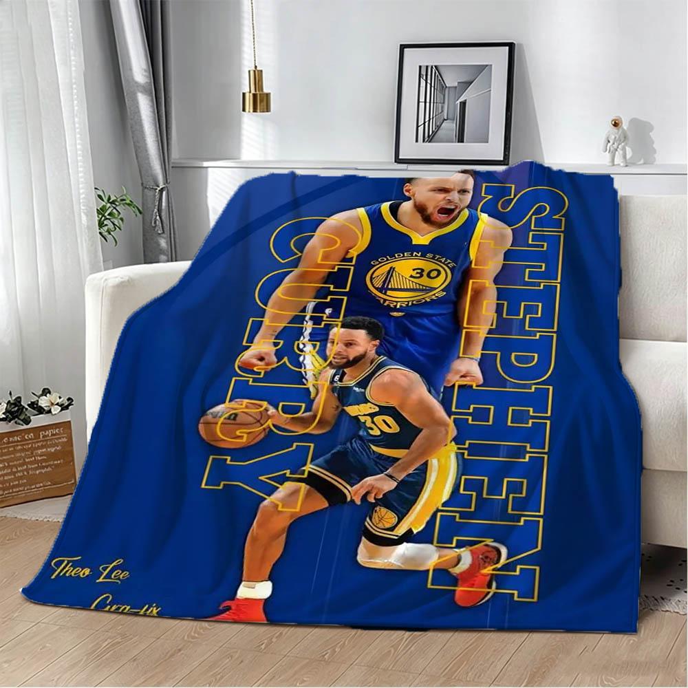 3D S-Stephen Basketball Player C-Curry-S Flannel Blanket Soft Throw Blanket Art For Home Decor Bedroom Bed Sofa Picnic Fans Gift