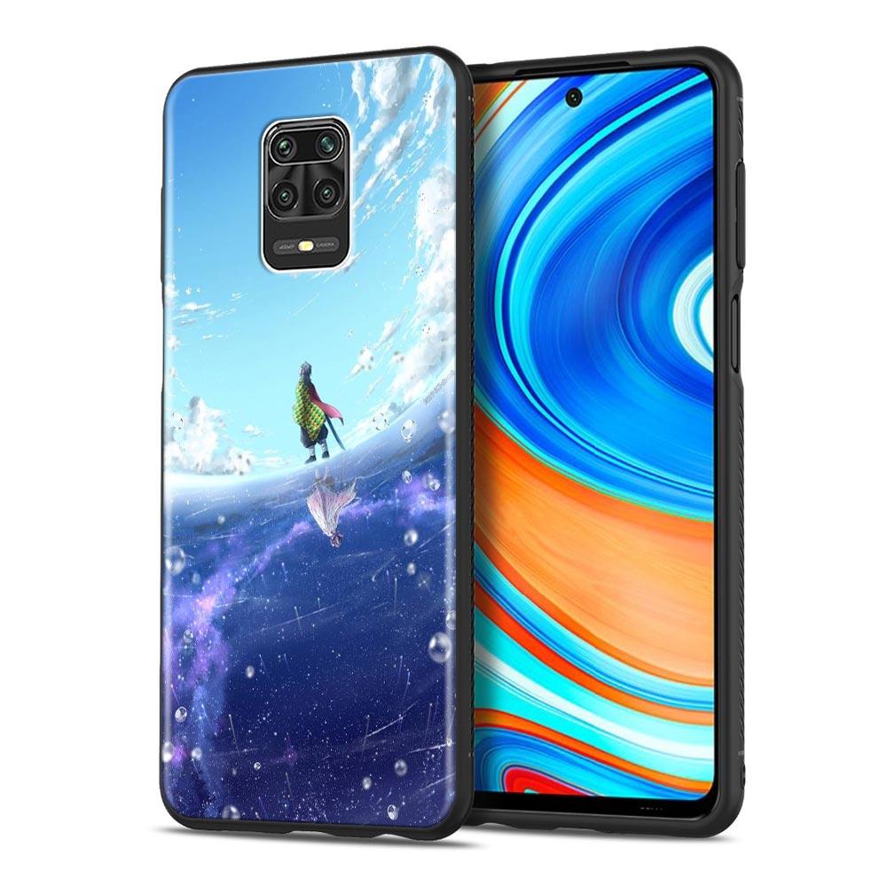 Анимационный чехол для телефона Girl Anime Demon killer для Redmi Note 10 11 11S 11E 7 8 8T 9 9S 9T Pro Plus 4G 5G, черный мягкий чехол