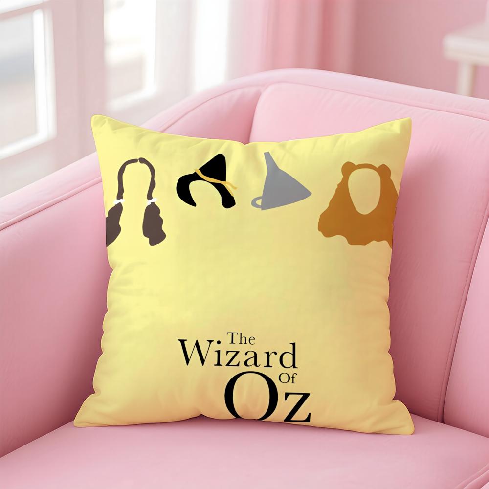 movie fantasy The WWizard of OOz Cushion Cover Pillow Case Soft Friendly Fabric Concealed Zipper
