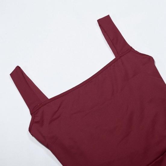 Летнее платье миди с квадратным вырезом, без рукавов, струящееся подол, с открытой спиной, однотонное, с высокой талией, платье миди для свиданий, выпускного вечера, вечеринки