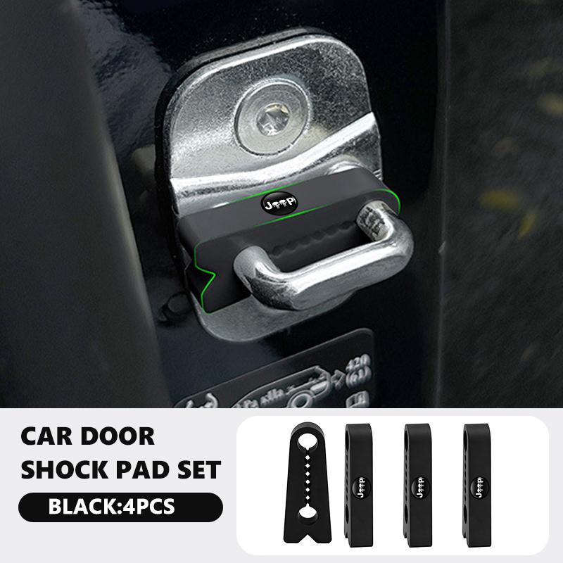 APK6 4Pcs Car Door Shock Absorber Gasket Silicone Shockproof Cushion For Jeep Grand Cherokee Patriot Renegade Compass Wrangler