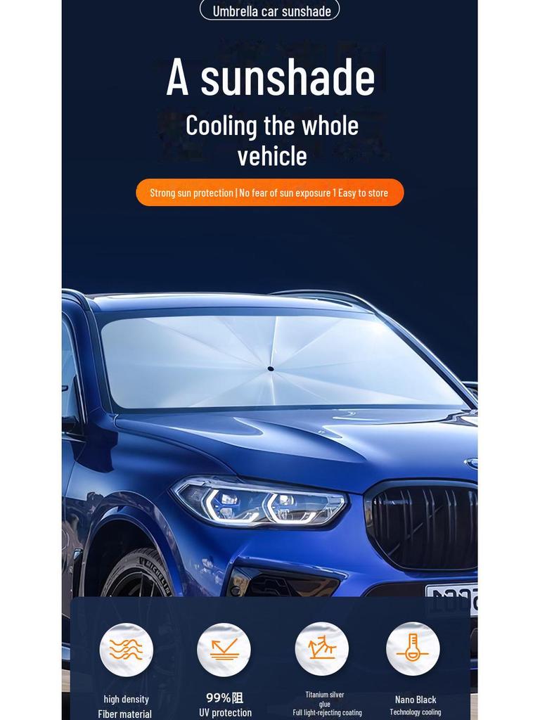Солнцезащитный козырек для автомобиля с защитой от ультрафиолета и теплоизоляцией - удобный для хранения чехол на лобовое стекло