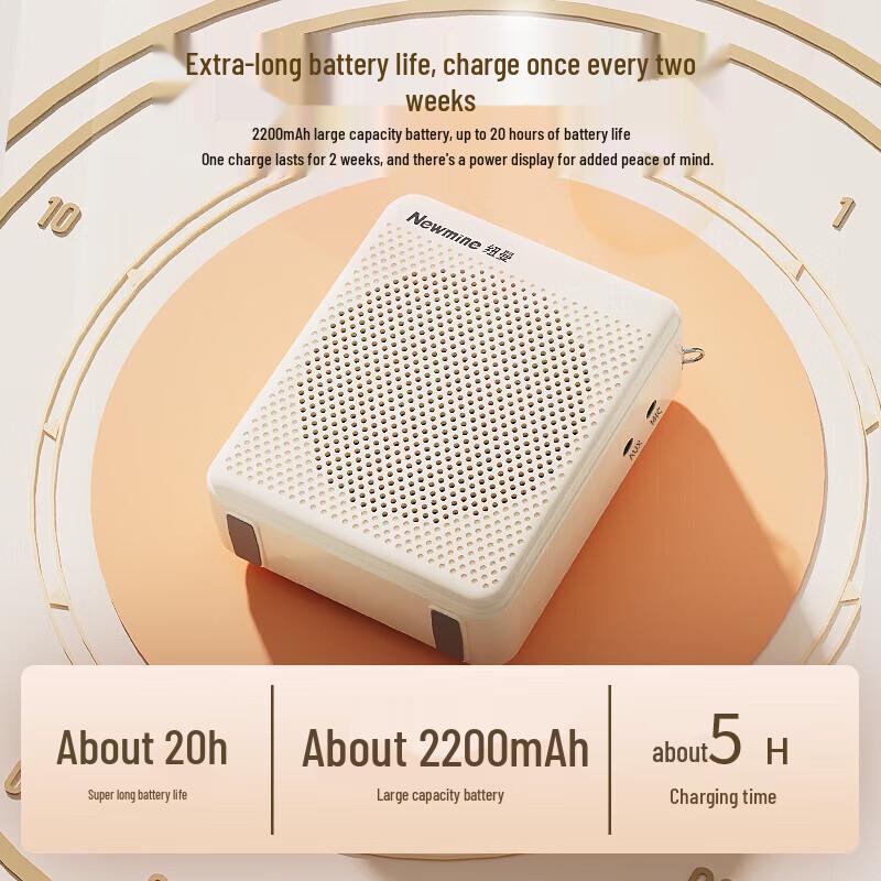 NEWMINE U-105 Portable Voice Amplifier with Bluetooth Speaker and Microphone CN plug (adapter included)