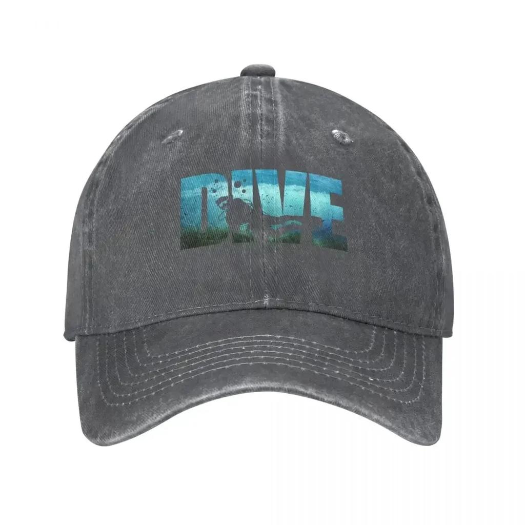 Scuba Dive Diving Unisex Women Baseball Caps Distressed Cotton Hats Cap Fashion Outdoor Summer Sun Cap