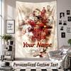 Wall Hanging Tapestry With Custom Name & Text, Cristiano Ronaldo Decorative Tapestry For Bedroom
