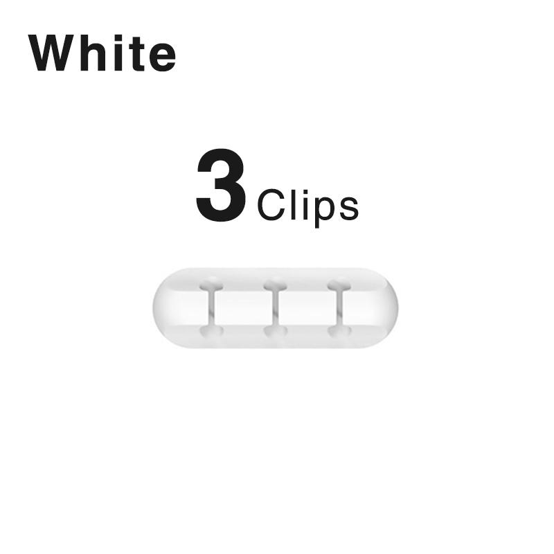 Silicone Cable Organizer USB Cable Winder Desktop Tidy Management Clips Cable Holder