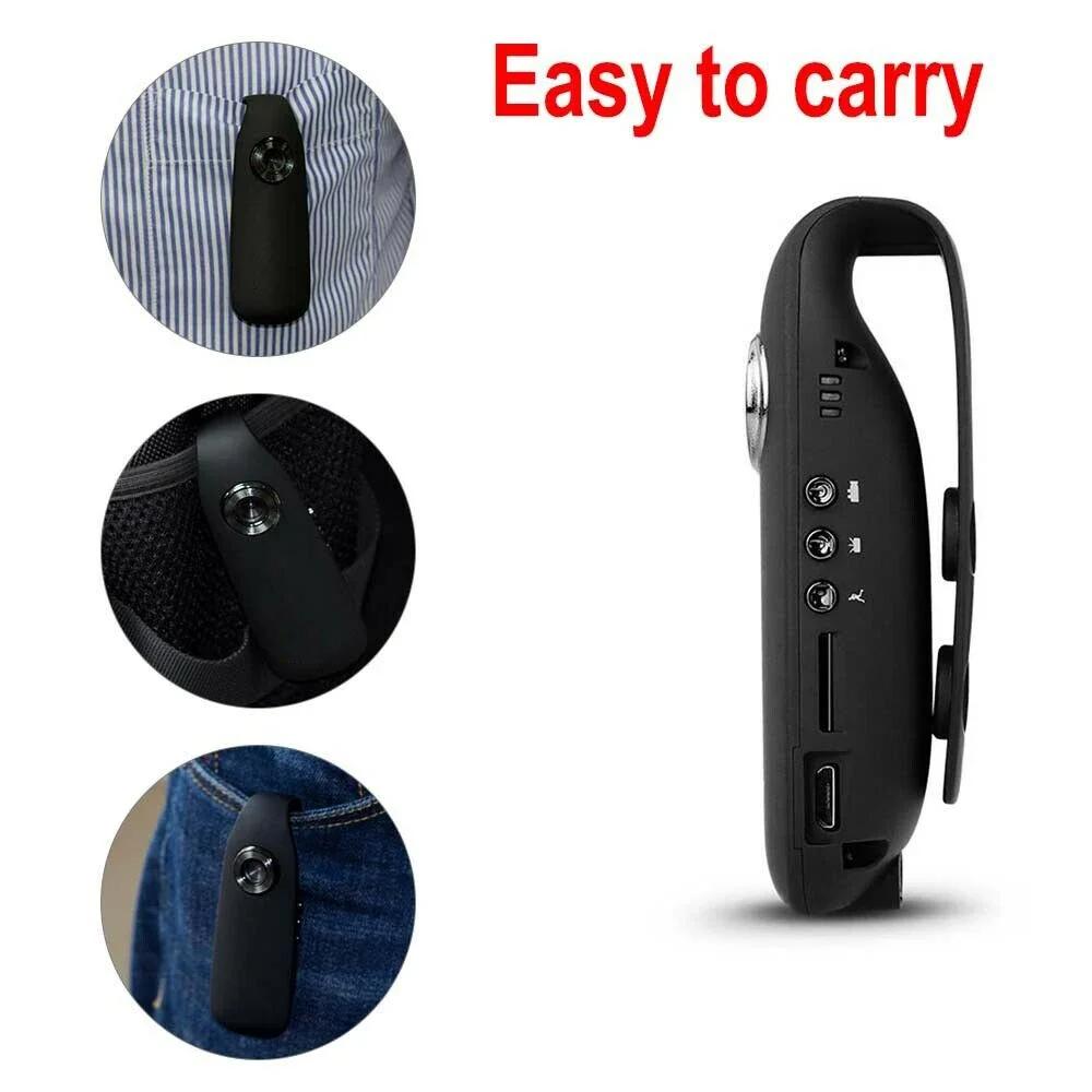 2025 New HD 1080P Mini Camera Back Clip Wearable Compact Body Cam Outdoor Security Sports DV Camcorder Motion Detection Video Recorder