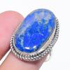 Натуральный Лазурит Драгоценный Камень 925 Стерлинговое Серебро Ювелирное Кольцо Размер 8 s8k61