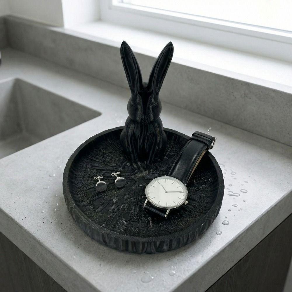 Cartoon Jewelry Storage Tray Animal Shaped Earrings Ring Display Dish Cute Bunny Ornament Gift