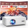 iSinbox 4K Projector with Netflix Official License and Dolby Sound 1000Ansi AI Autofocus 6D Automatic Keystone Correction App Small Projector for Home