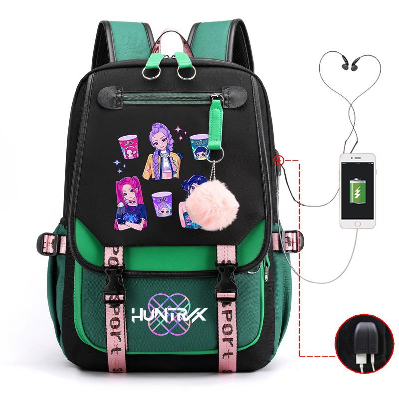 College Style Animation Cartoon Student Schoolbag Junior High School Multi-Functional Large Capacity Leisure Backpack
