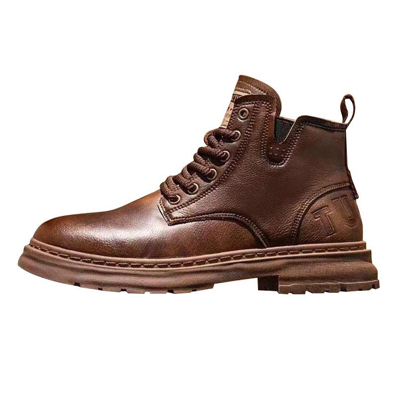 Martin Boots Men's Spring and Summer New High-top Leather Men's Shoes Casual Shoes Trendy Retro Men's Shoes