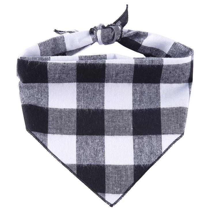 Cotton Pet Printed Triangle Bandana Striped Birthday Scarf for Large Dogs