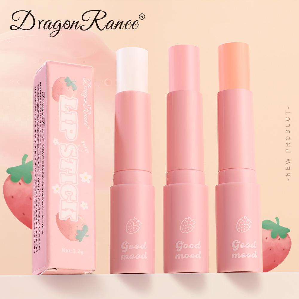 Бальзам для губ Dragon Ranee Strawberry Tinted - Увлажняющий, Меняющий цвет, Увлажняющий