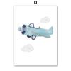 Balloon Airplane Helicopter Fighter Cartoon Wall Art Canvas Painting Nordic Posters And Prints Pictures For Baby Kids Room Decor