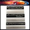3D Aluminium Autoliography Ultimate Edition SUPERCHARGED Logo Emblem Sticker Car Interior Exterior Decoration Decal Motorcycle Accessories