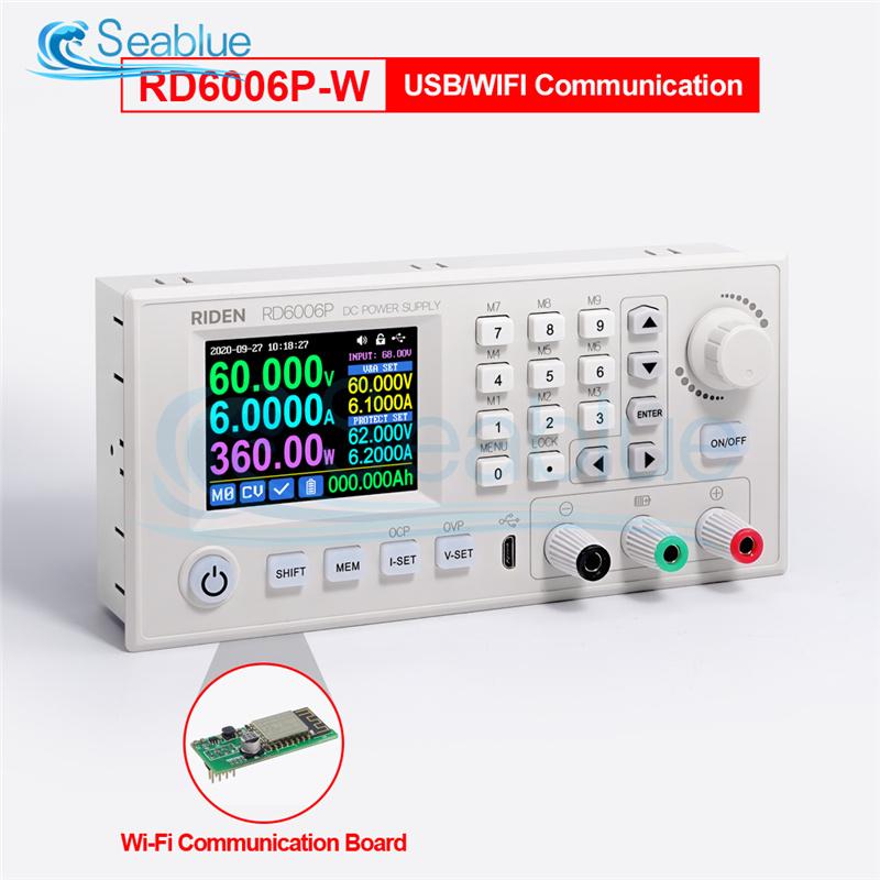 RD6006 RD6006W USB WiFi DC Tegangan Rendah Saat Ini Modul Suplai Daya Buck Konverter Dapat Disesuaikan Multimeter 60V 6A