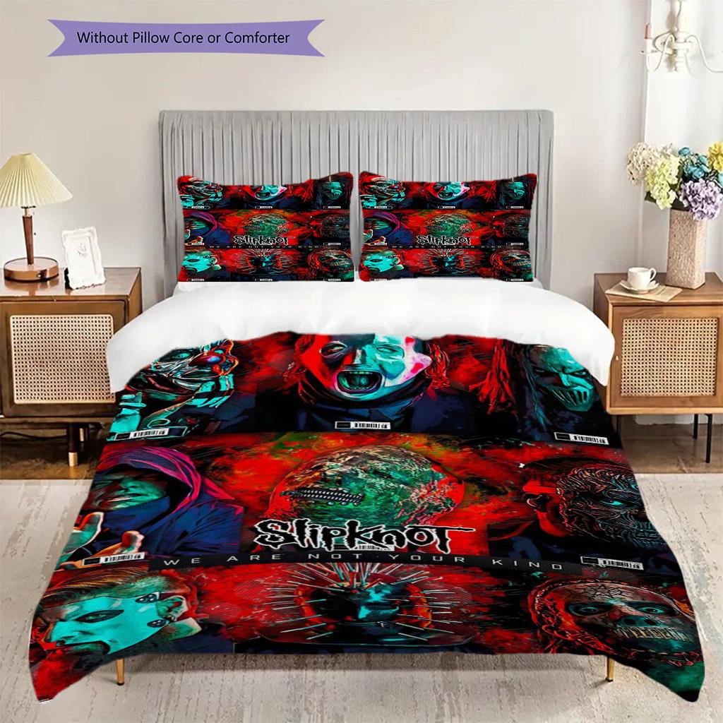 Metallic Punk Rock Set Bedding 1 Duvet Cover 2 Pillowcase Without Core Bedding Set Duvet Cover And Pillowcase Christmas Birthday Gift