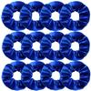 12pcs Women Hair Scrunchies Pack Royal Blue Elastic Hairbands Velvet Scrunchies Baby Girls Hair Hoop Ladies Hair Accessories