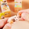 Miniature Desk Decoration 12Pcs Cute Capybara Eraser Set Kawaii 3D Animal Shaped Pencil Erasers for Surprise Toy Kids Clean Erasing Low Dust