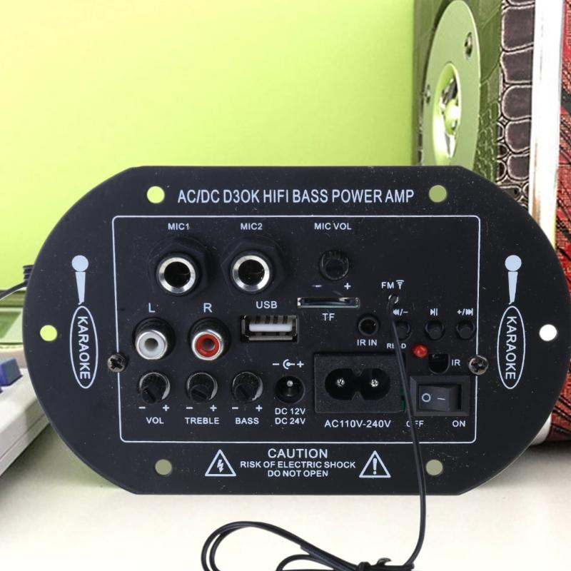 12В 24В 220В Беспроводной усилитель Совместимый с Bluetooth FM-радио USB TF-кардридер Домашний HIFI Стерео Усилитель мощности Плата