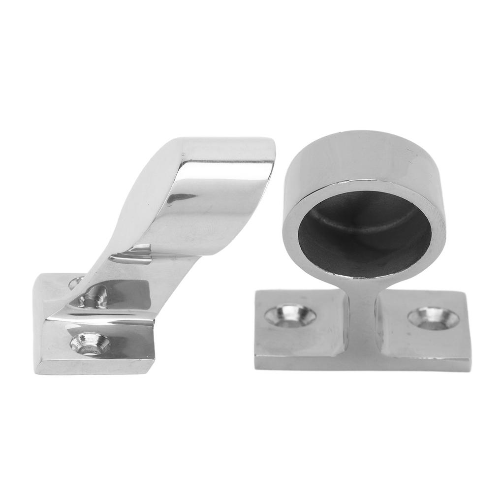 2PCS Stanchion Hand Rail Fitting 316 Stainless Steel Mirror Polishing Rustproof for Boat Yacht Marine