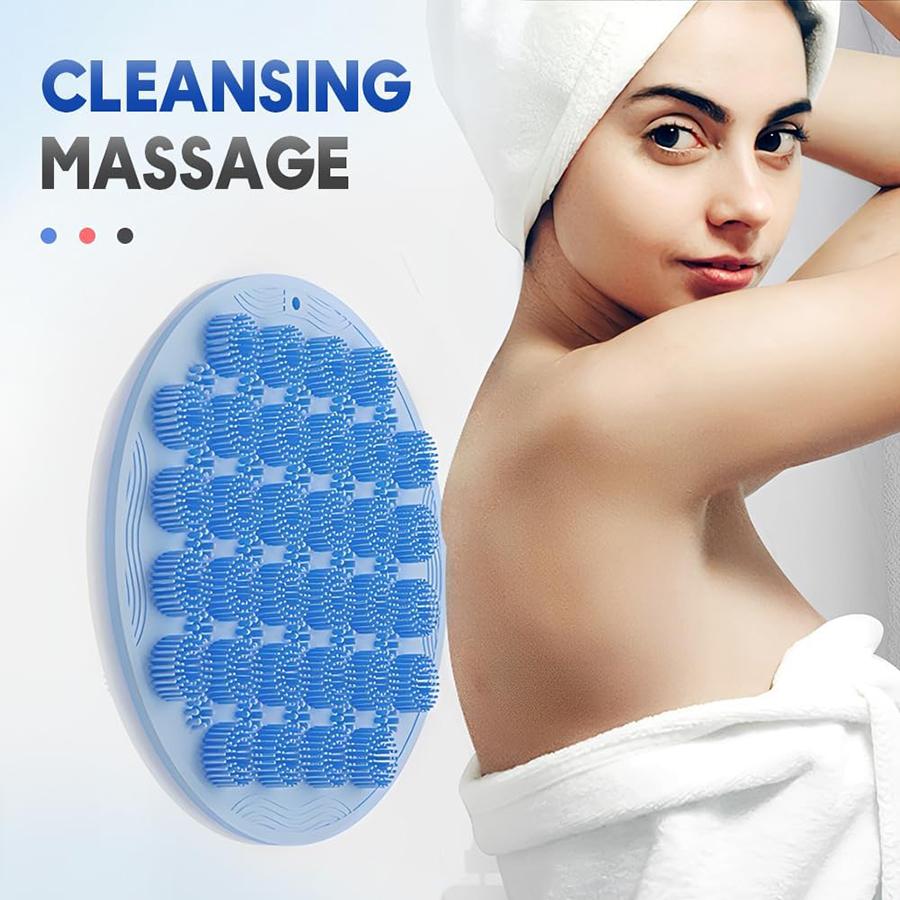 Коврик-скребок для ног для душа с нескользящими присосками, Силиконовые коврики-скребки для ног, Настенные скребки для спины для душа, Массажная подушка