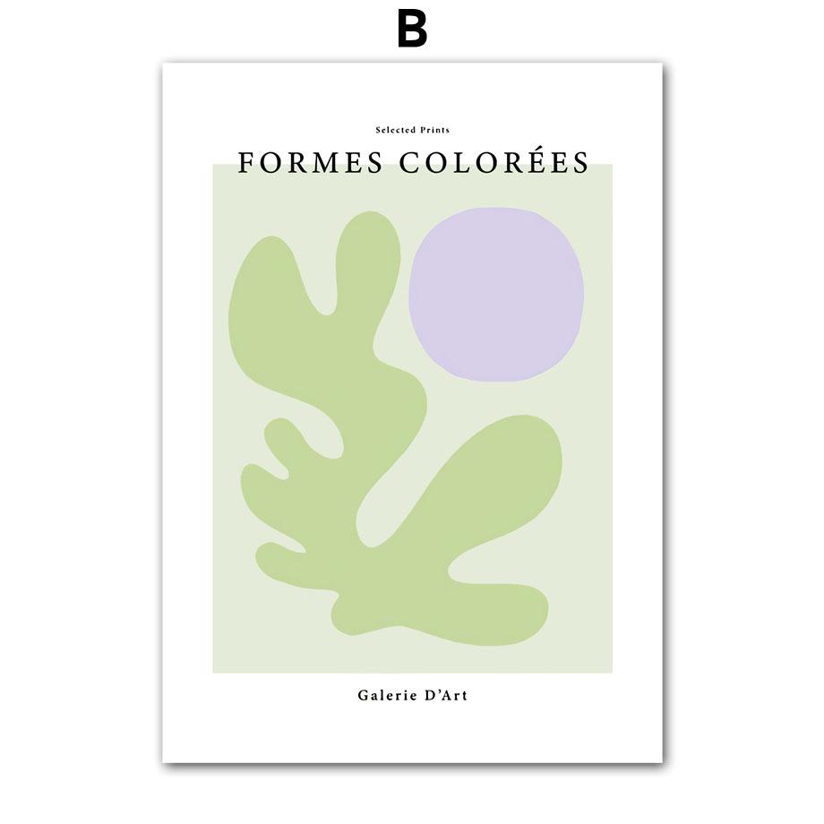 Spring Fresh Indie Pop Pink Green Flower Abstract Line Wall Art Canvas Painting Living Room Decor Poster And Print Wall Pictures