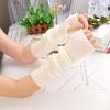 Mid To Long Arm Sleeves with Flat Needles Korean Version Knitted Women Warm Ins High Street Keep Warm