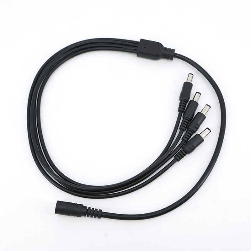 5pcs 70cm DC 1 Female to 4 way Male Splitter connector extend Cable 12V Power Supply Adapter 5.5*2.1mm for strip light 0.7m