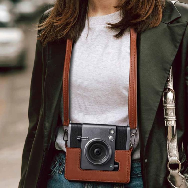Мягкий кожаный чехол для камеры Wide Instants из ПУ кожи, силиконовые защитные накладки, сумка со съемными ремешками