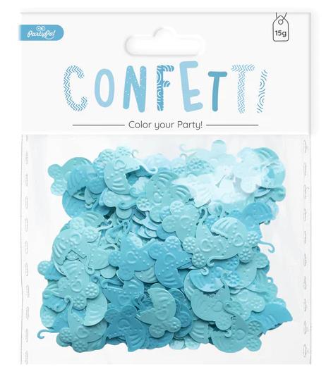 Konfetti Baby Shower Chłopiec Niebieskie Wózki 15G