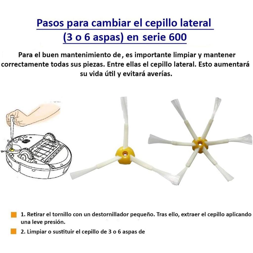 Для робота-пылесоса IRobot Roomba серии 600 605, 606, 610, 615, 616, 620 Mian Side Brush Hepa Filter Spare Parts