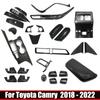ABS углеродное волокно Для Toyota Camry 2018- аксессуары для салона переключатель стеклоподъемника панель переключения передач крышка вентиляционного отверстия кондиционера