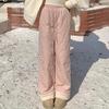 Women's Winter Loose Padded Warm Pants Splicing Casual Comfortable Pants