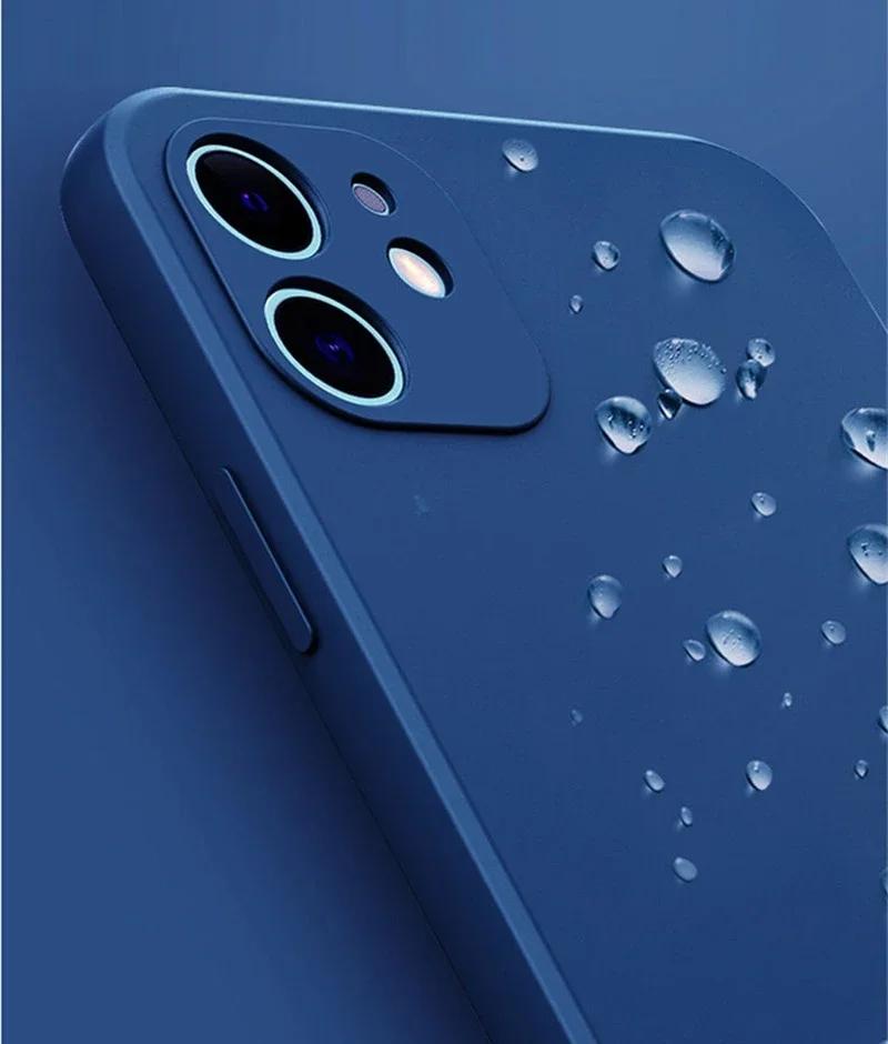 For Apple For Iphone 16 Pro Case Cover For Iphone 1 14 13 12 11 Pro Max mini SE XR X Coque Funda Capa al Liquid Silicone case