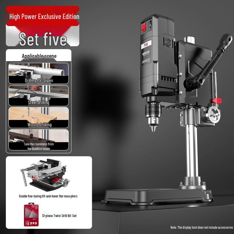 Высокомощный промышленный настольный сверлильный станок 220В: Многофункциональный бытовой дрель