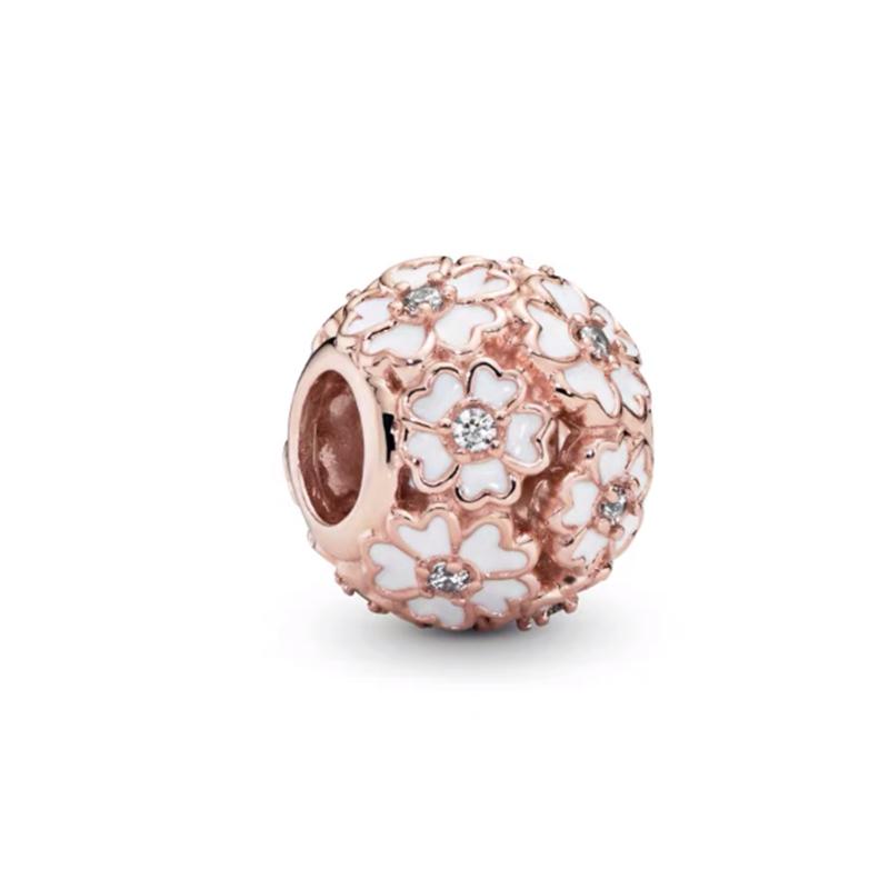 Miniso Блестящая Шарм-бусина с покрытием Rose Gold Шармы Подвески Подлинные Совместимы с медными Браслетами Ожерельями Бусины Идеально Для DIY Украшений Подарок Женщине