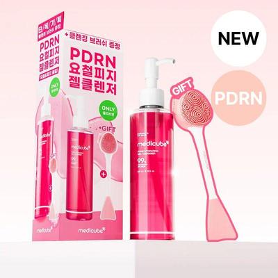 PDRN Розовый Гель-Пенка для Умывания 200 мл Специальный Набор (+ В комплекте щетка для очищения)