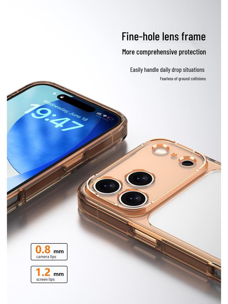 Прозрачный защитный чехол для iPhone 17 Pro Max, точная посадка, противоударный дизайн