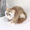 Simulation Furry Hanging Cat Realistic Cat Doll Animal Figurines Plush Hanging Kitten Toy Cute Kitten Model Gift Home TV Decor