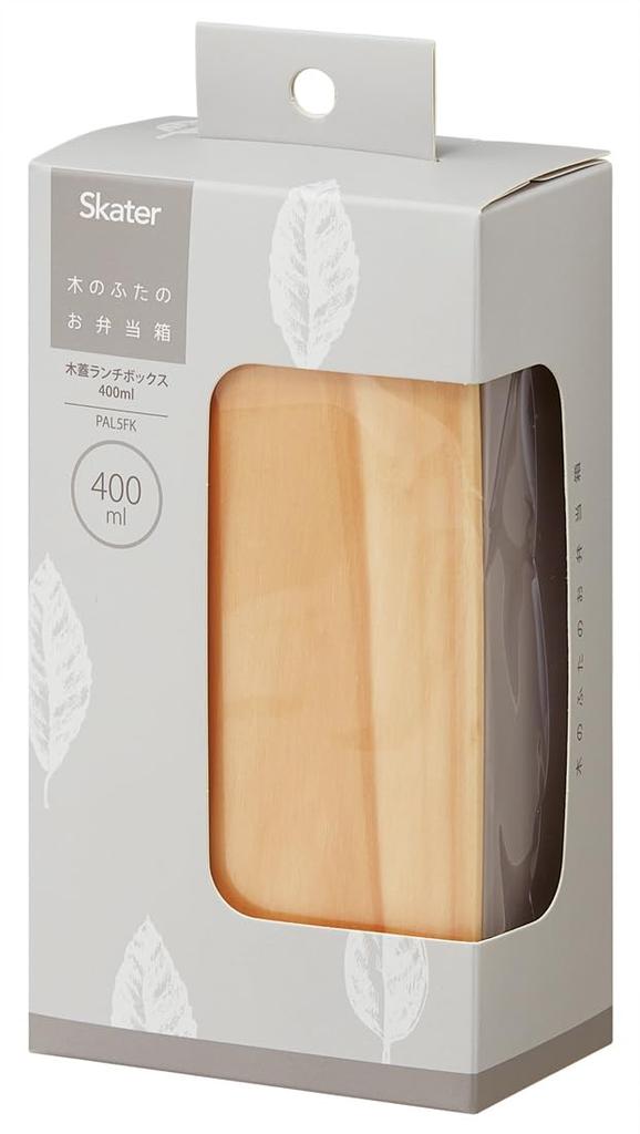 Skater Bento Single Wooden Lunch Belt Small Dishwasher and Microwave Mauve Box, 400ml, Tier, Lid, Included, Capacity, Safe, Gray, PAL5FK-A