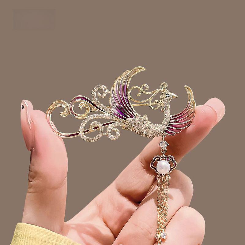 Ретро китайская брошь с кисточкой в виде бабочки и цветка – элегантный аксессуар для чонсама