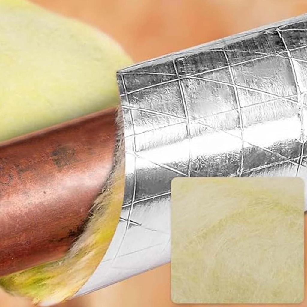 Insulation Tape 32.8 Feet Fireproof Protection Insulation Roll for HVAC AC Air Industrial Piping Hot Water Distribution Winter