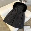 Зимняя стеганая куртка с капюшоном средней и большой длины с меховым воротником, теплая подкладка, пирог, преодолеть, женская новая съемная утолщенная стеганая куртка